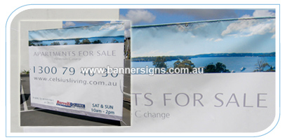 4m by 4m Vinyl PVC Banner for apartments sale in Sydney