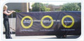 5 metre by 1.2 metre white vinyl banner for outdoor display