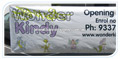5 metre by 1.8 metre white vinyl banner for outdoor display
