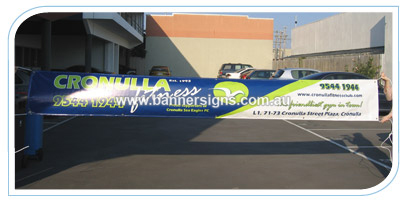 5m by .6m Dura Vinyl Outdoor Banner for Cronulla Fitness