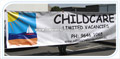 7 metre by 1.2 metre white vinyl banner for childcare centre