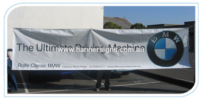 8m by 1m Vinyl PVC Banner for BMW car dealership