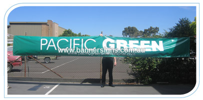 8m by .7m Vinyl PVC Banner with ropes and eyelets in Port Adelaide