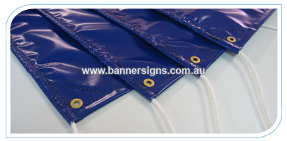 7m by .7m Vinyl PVC Banner with ropes and eyelets