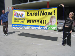 Ropes and eyelets are included with the outdoor banners