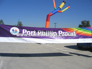 Colourful and vibrant outdoor banner signage