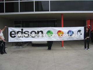 Large outdoor banner sign for events, expos or store front