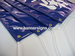 PVC Vinyl Outdoor Banner with ropes and eyelets