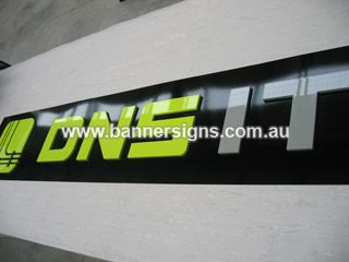 Laser cut acrylic lettering panel sign